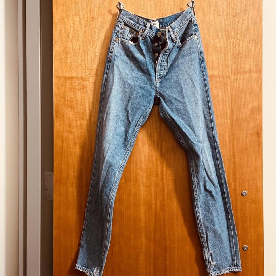 AGOLDE Jamie High Rise Classic Jeans in Passenger Depop