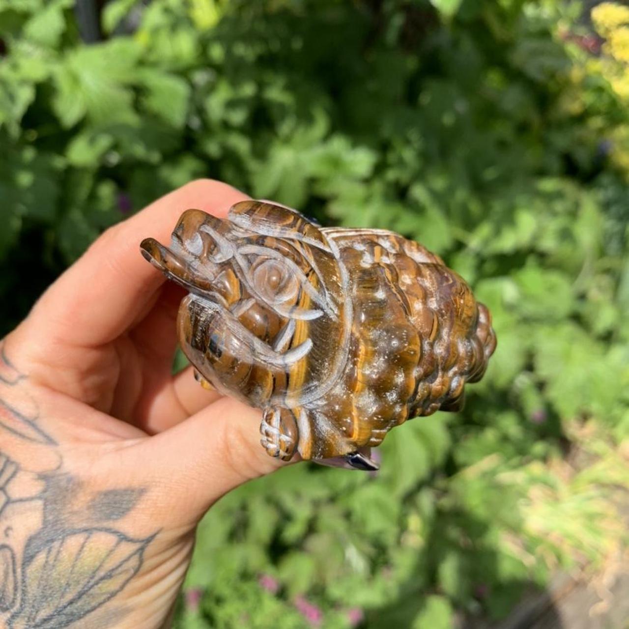 Tiger eye crystal money toad 🐸 Our money toads were... Depop