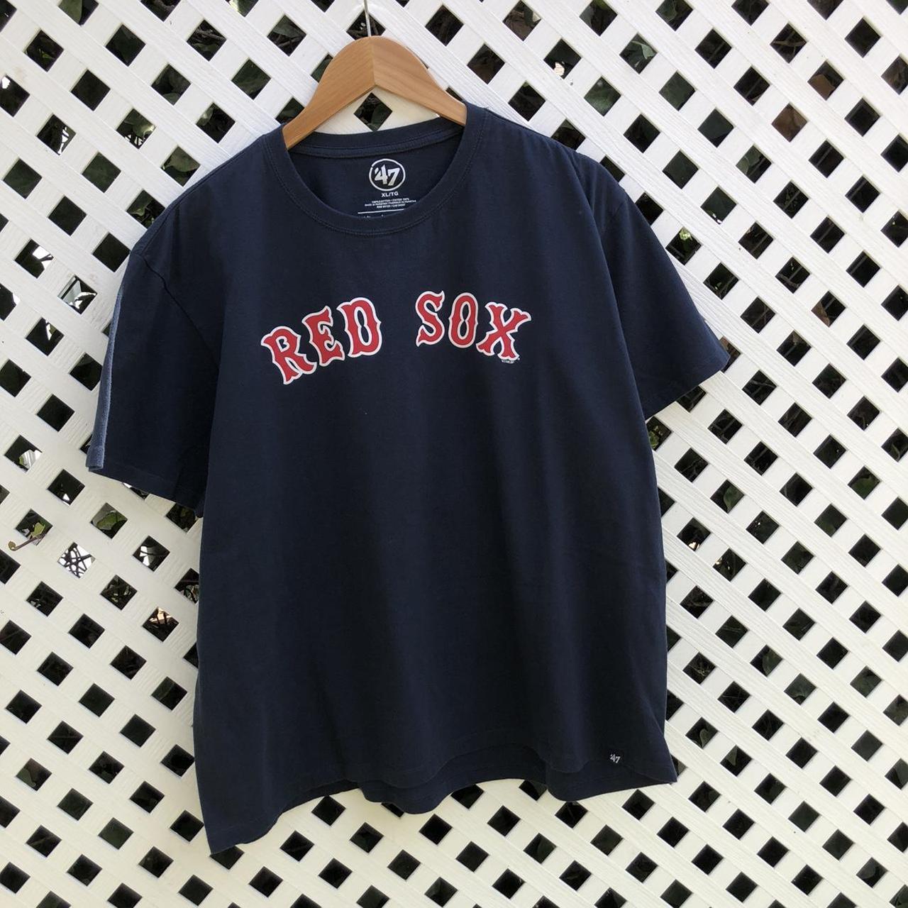 Boston Red Sox t shirt Mens Soft Navy tee Pit to - Depop