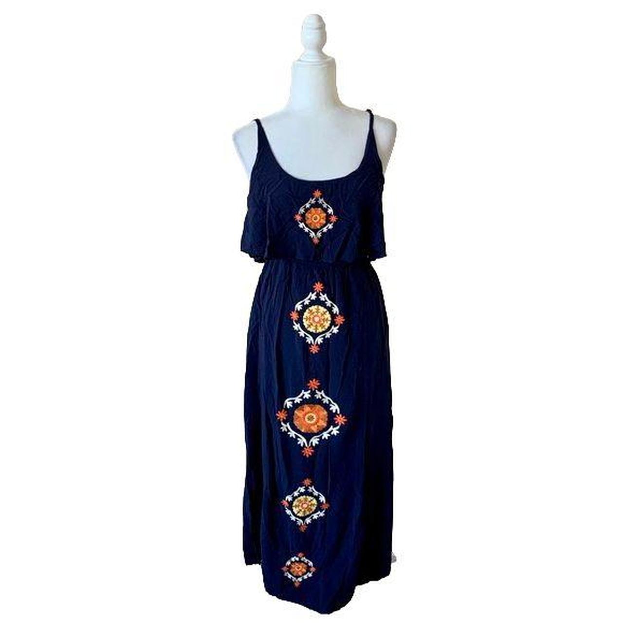 EUC Minor Signs Of Wear Boho Embroidered Maxi Dress Depop