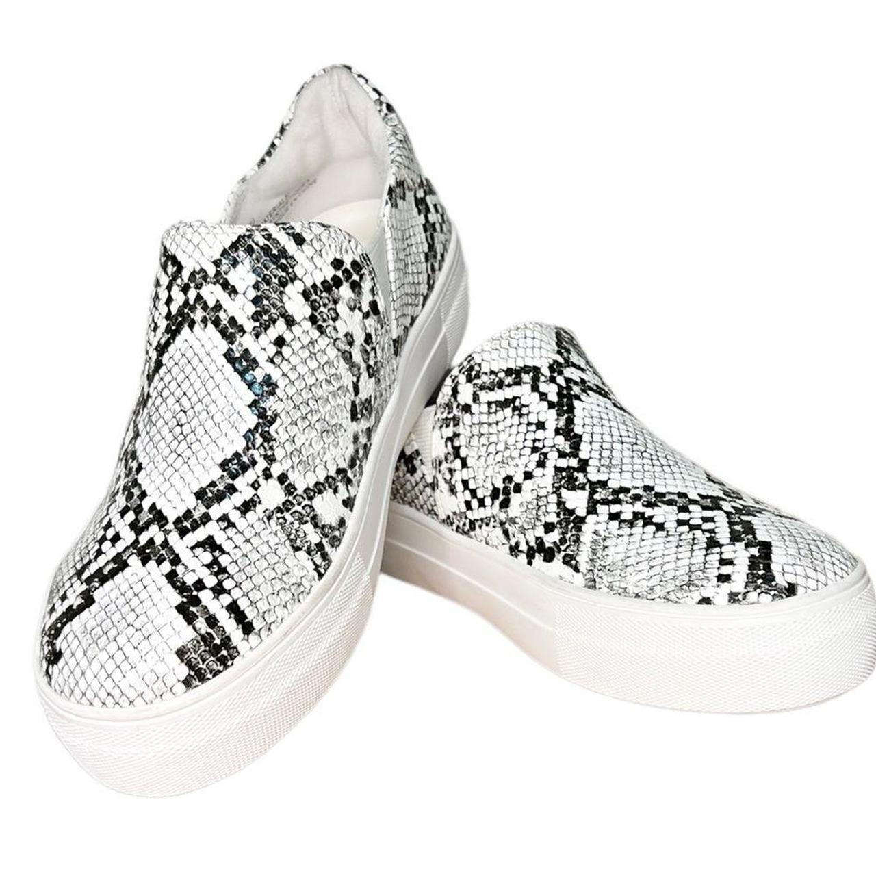 Snake skin sales slip ons