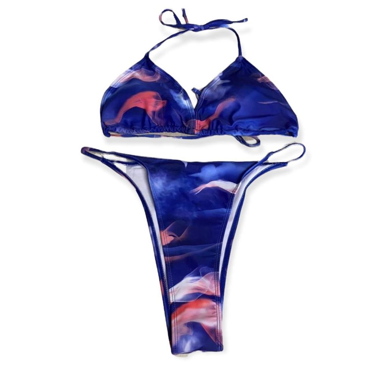 Unbranded Women's Blue Bikinisandtankinisets Depop