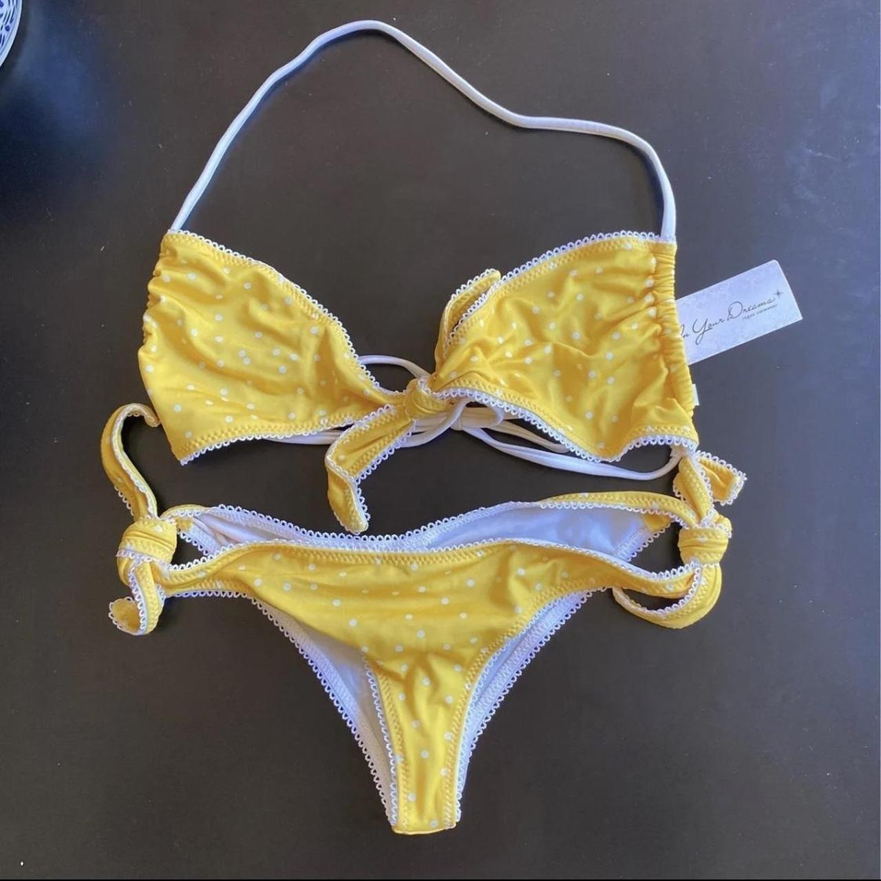 Vicotria's Secret Yellow Bikini with Diamante - Depop