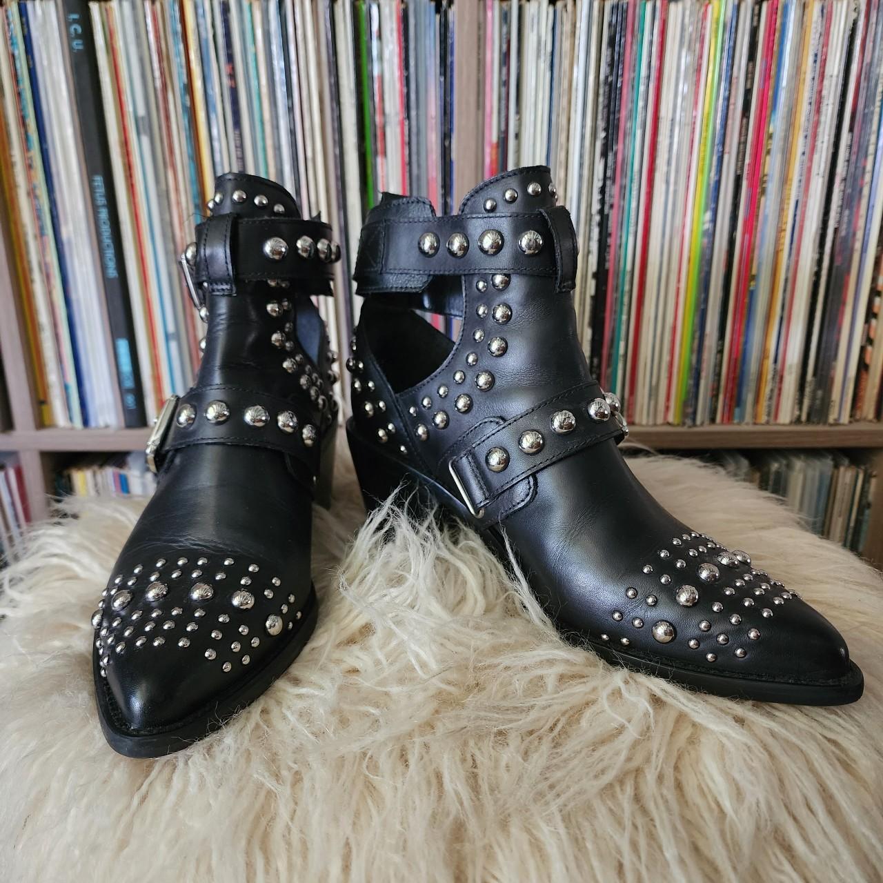 Kurt Geiger Women's Black and Silver Boots