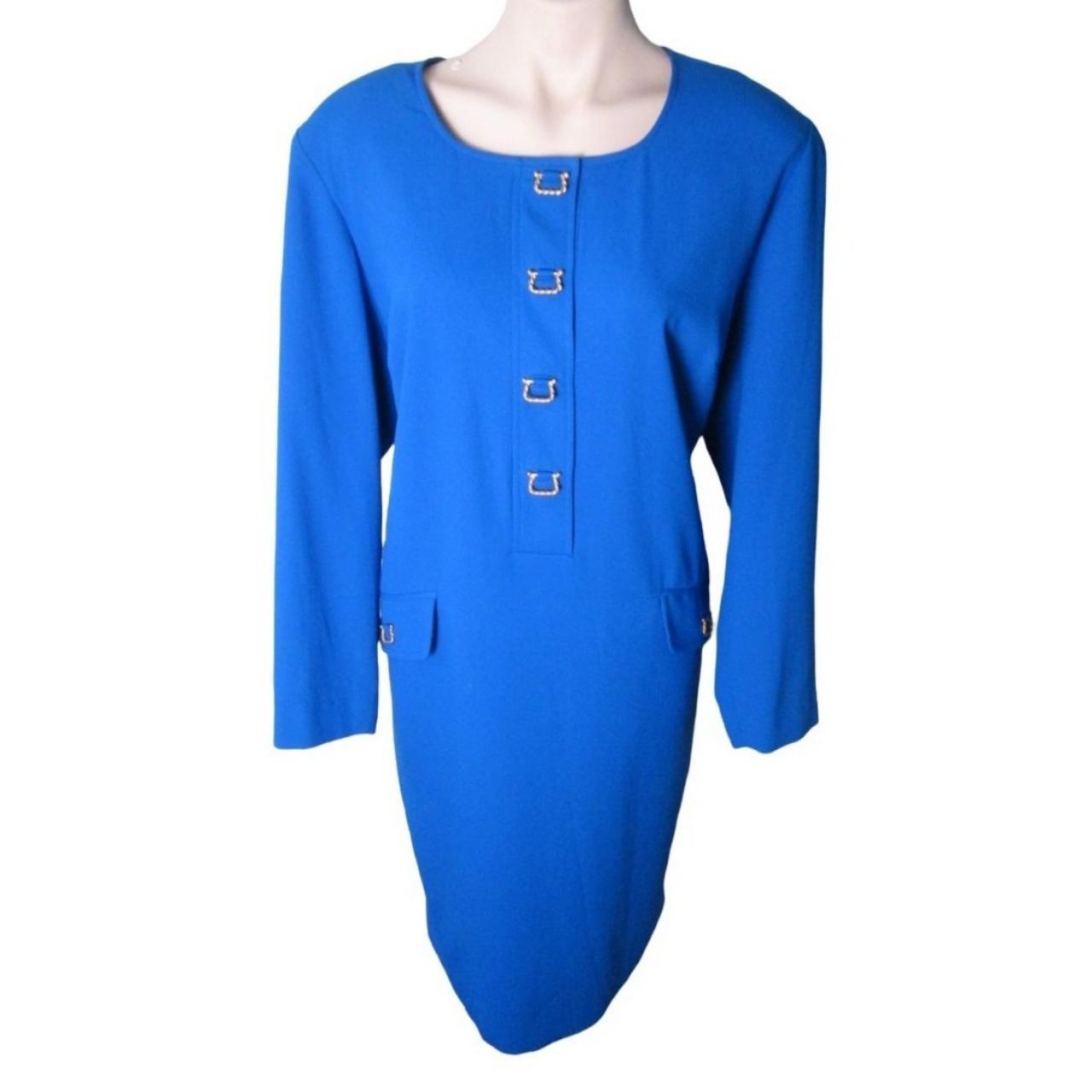 Liz Claiborne Elisabeth Dress | Royal Blue | Plus... - Depop