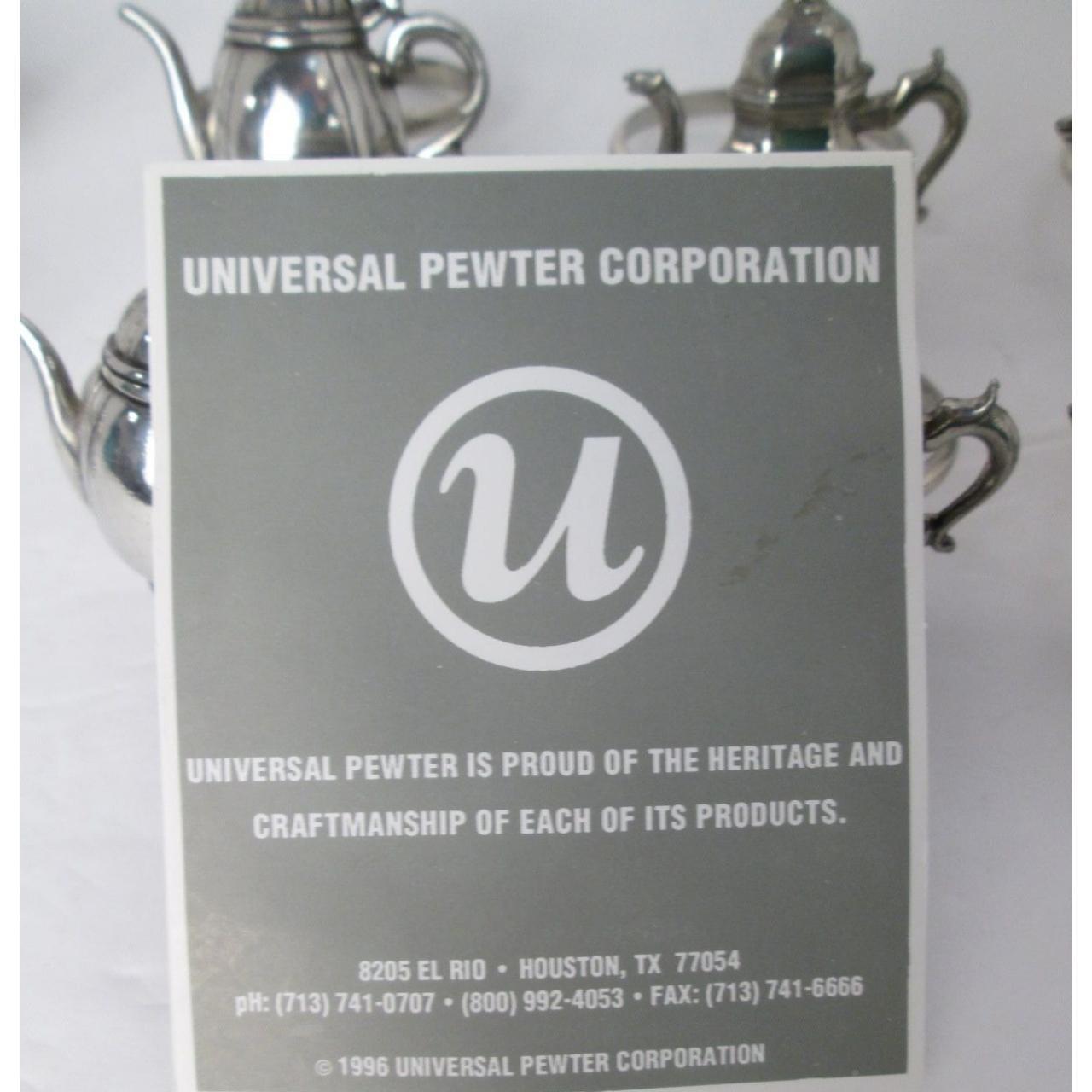 PEWTER TEAPOT NAPKIN RINGS UNIVERSAL PEWTER 8... Depop