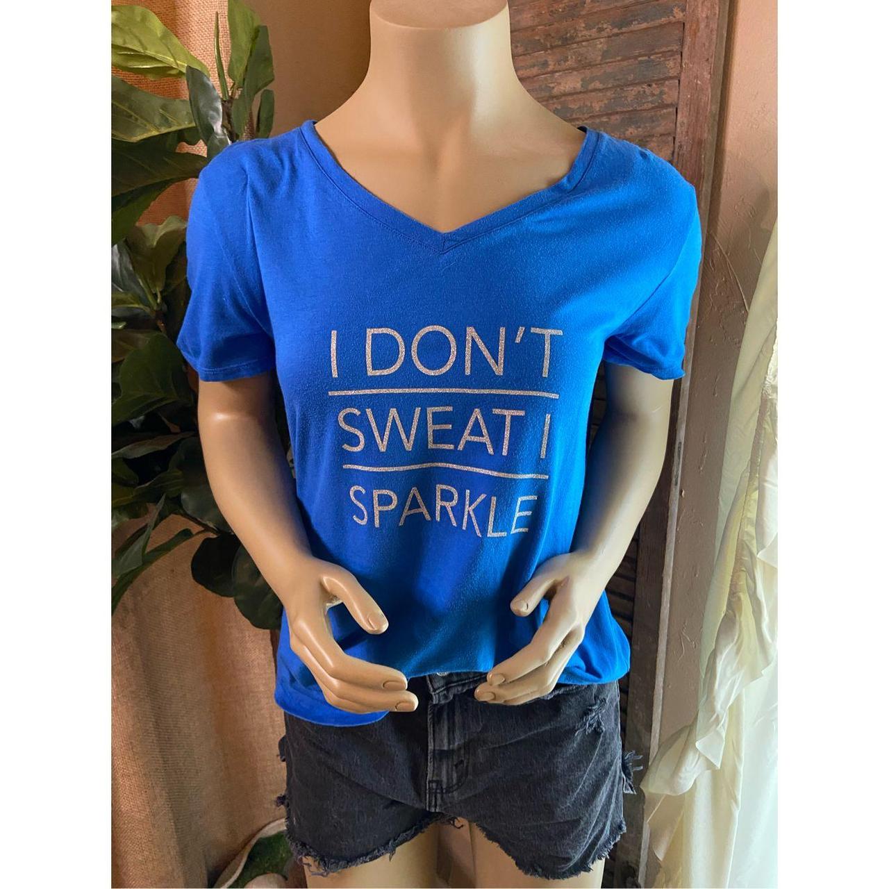Tek Gear Dry Tek Blue T-Shirt Size PL “I Don't Sweat - Depop