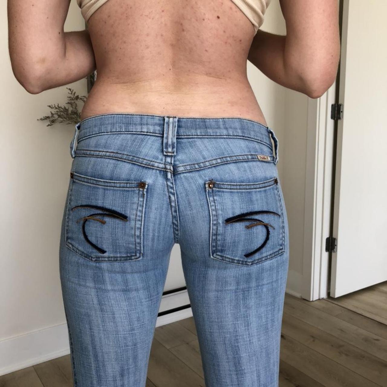 Y2k Low Rise Flare Frankie B Jeans Stretch Denim Depop