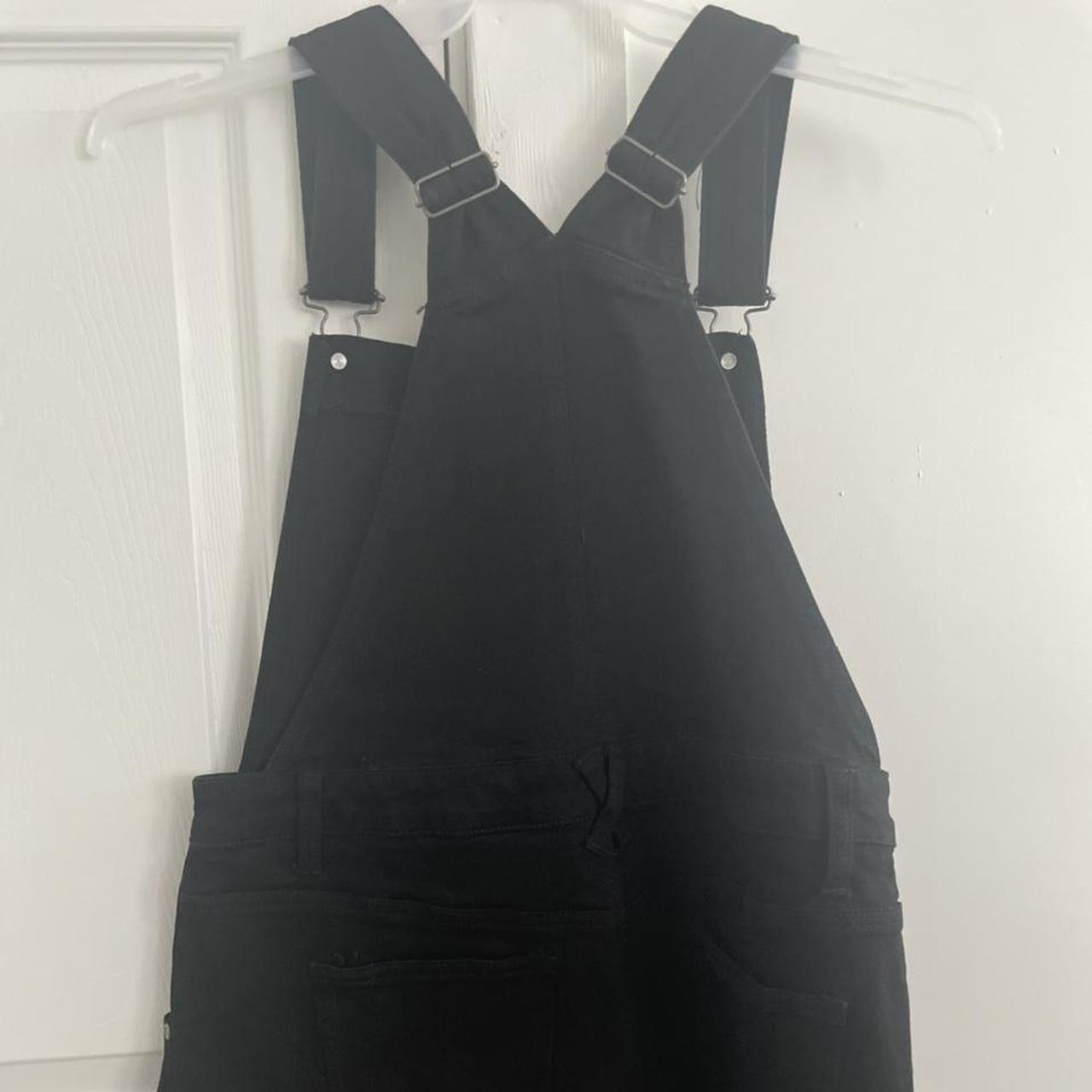 Hot Topic Women's Black Dungarees-overalls | Depop