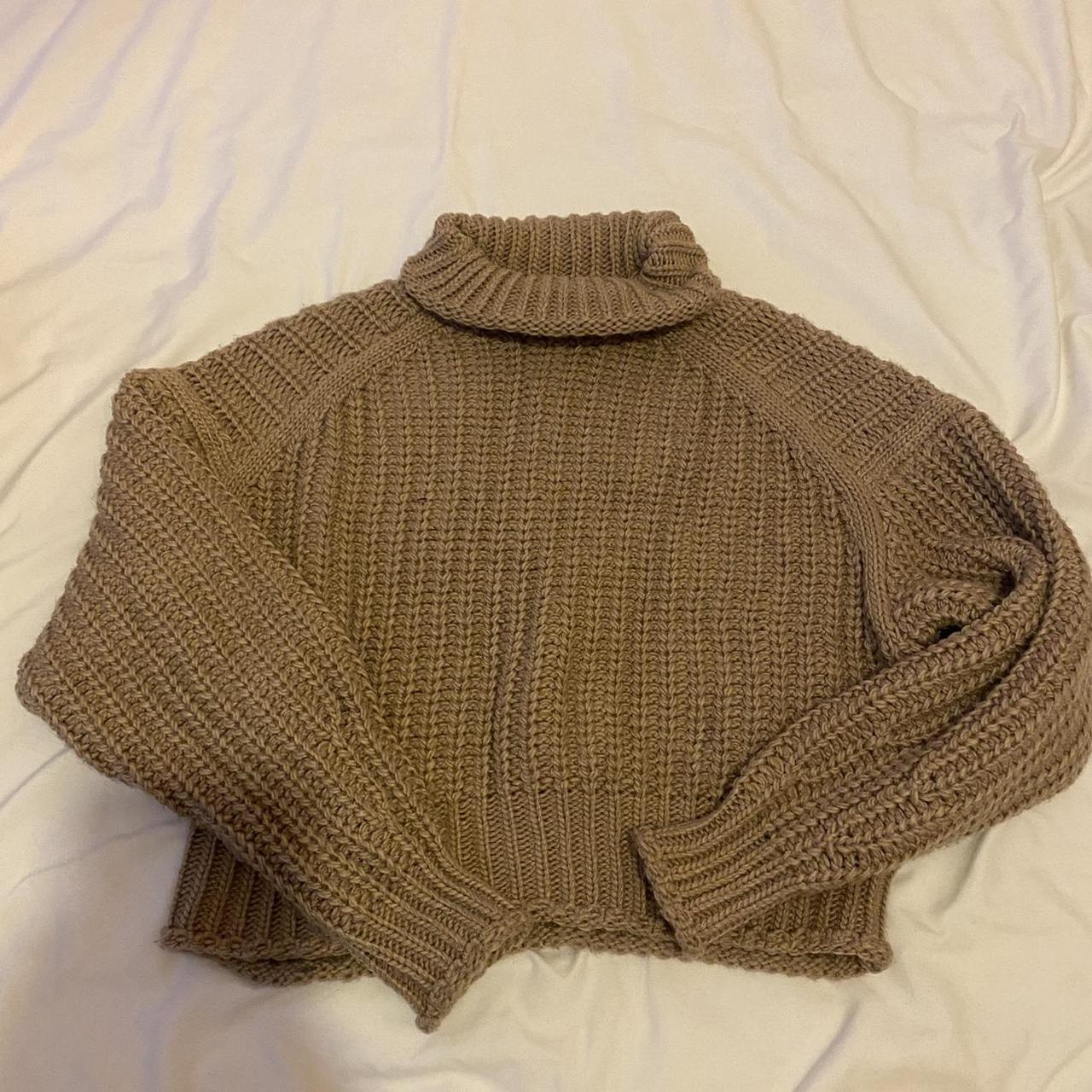 Caramel chunky knit jumper Depop
