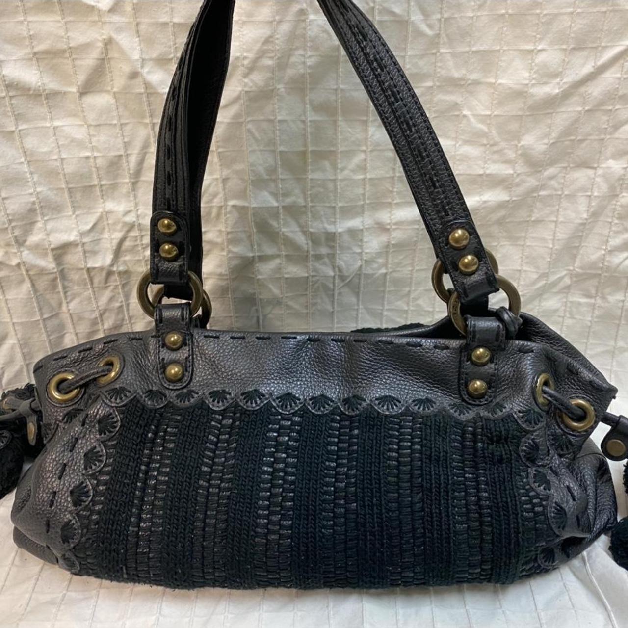Vintage Isabella Fiore #Shoulder #Bag #Black #Knit | Depop