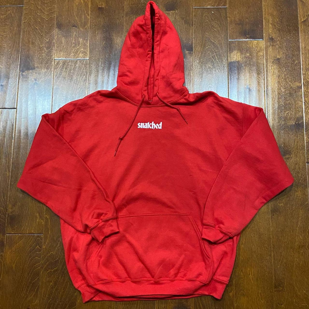 Women's Red and White Hoodie | Depop