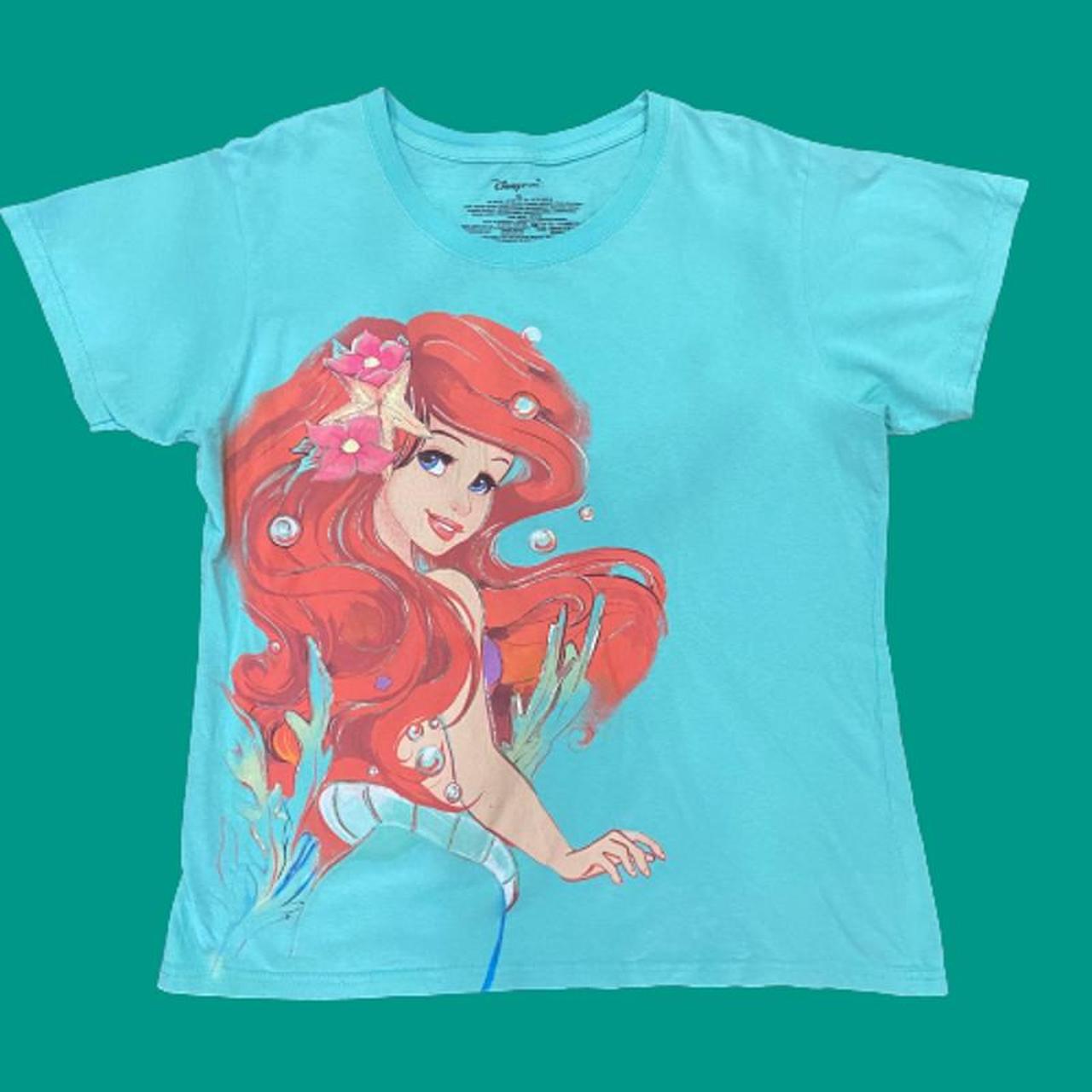 Disney Little Mermaid Ariel Portrait Teal Blue... - Depop