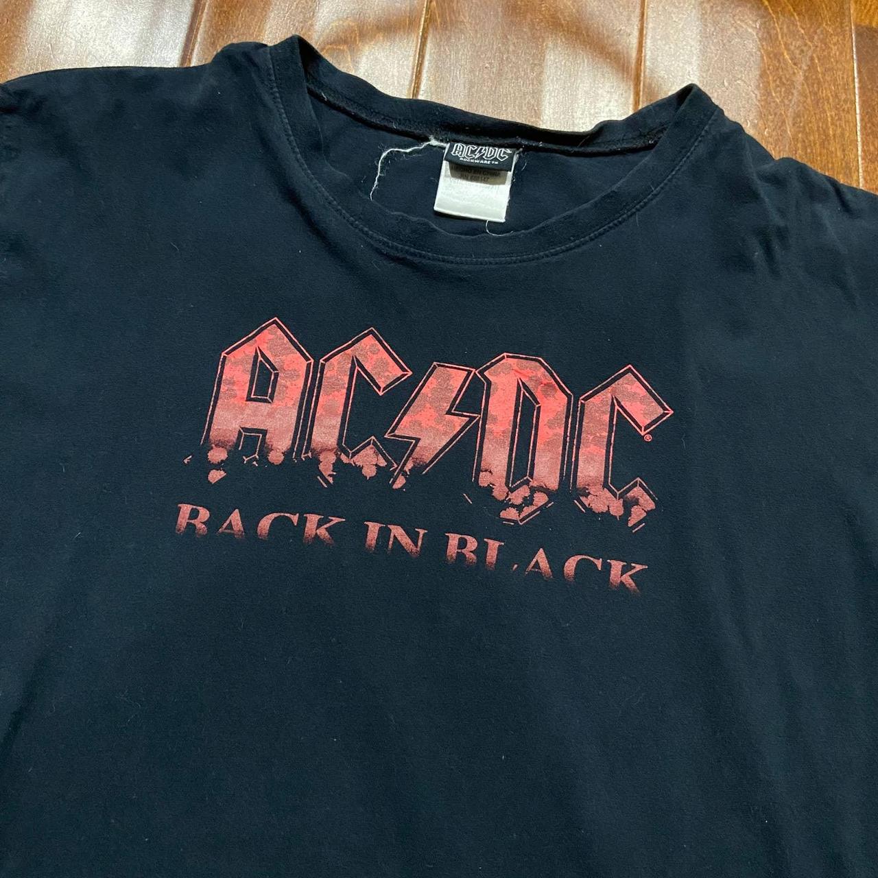 AC/DC Back In Black 2006 Band Merch Hard Rock Black... - Depop