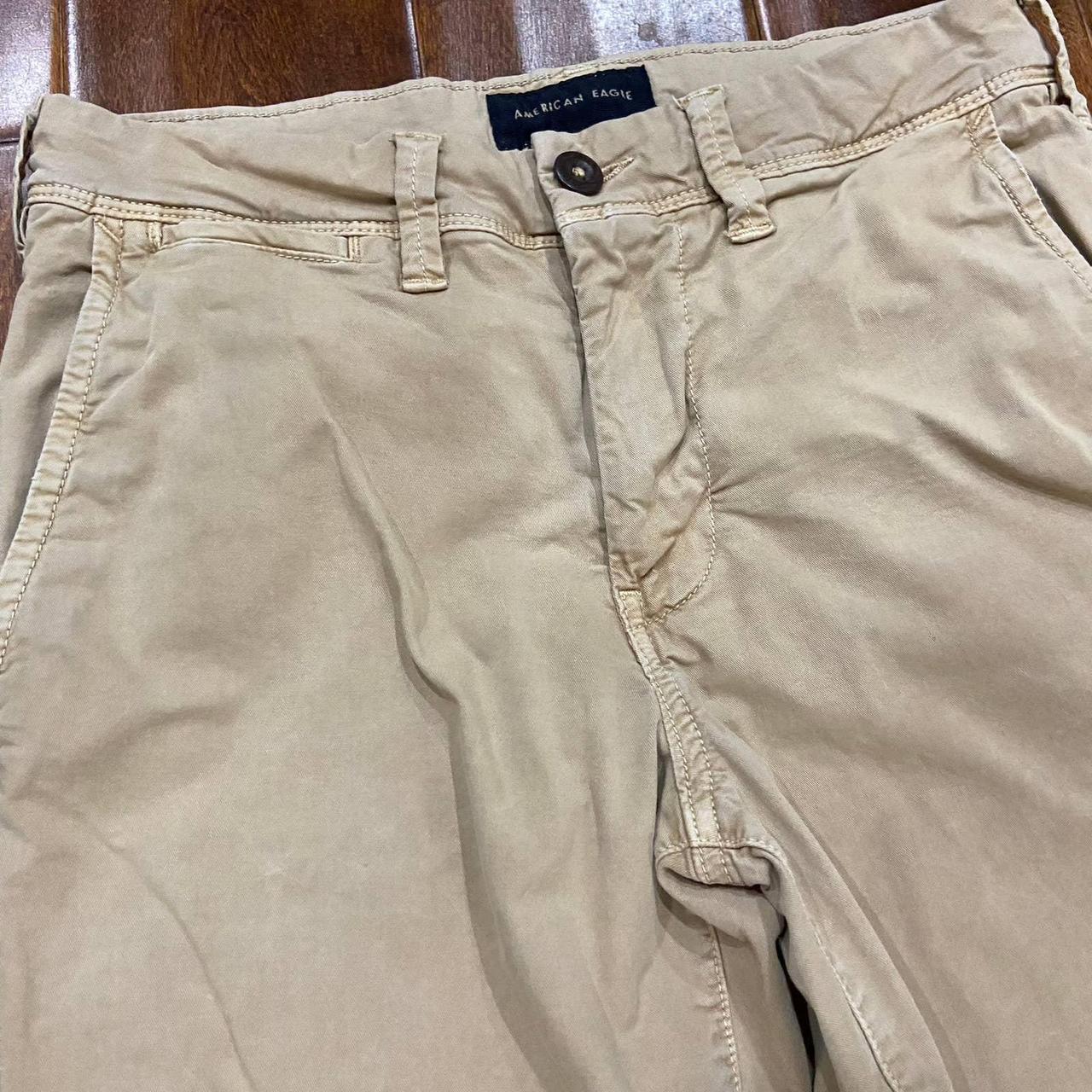 American Eagle Slim Straight Flex Khaki Pants... Depop