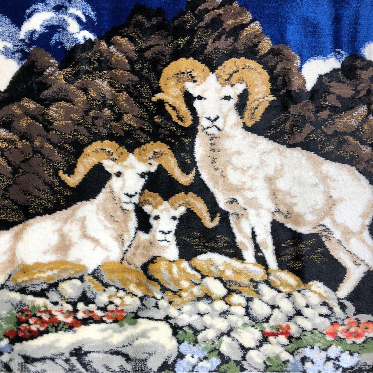 Vintage Ram Tapestry Second hand fashion 20” x... - Depop