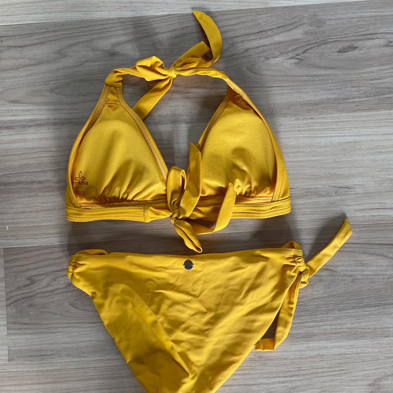 PrAna Women's Yellow Bikinis-and-tankini-sets | Depop