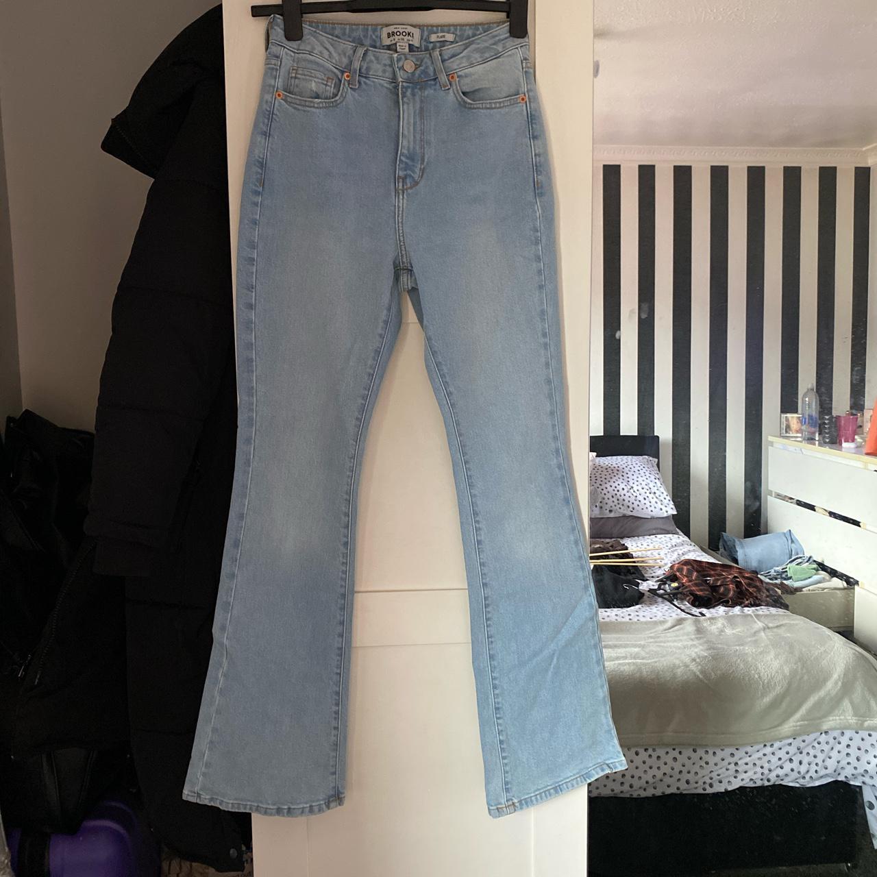 Light blue flared jeans. Love these jeans but too... Depop