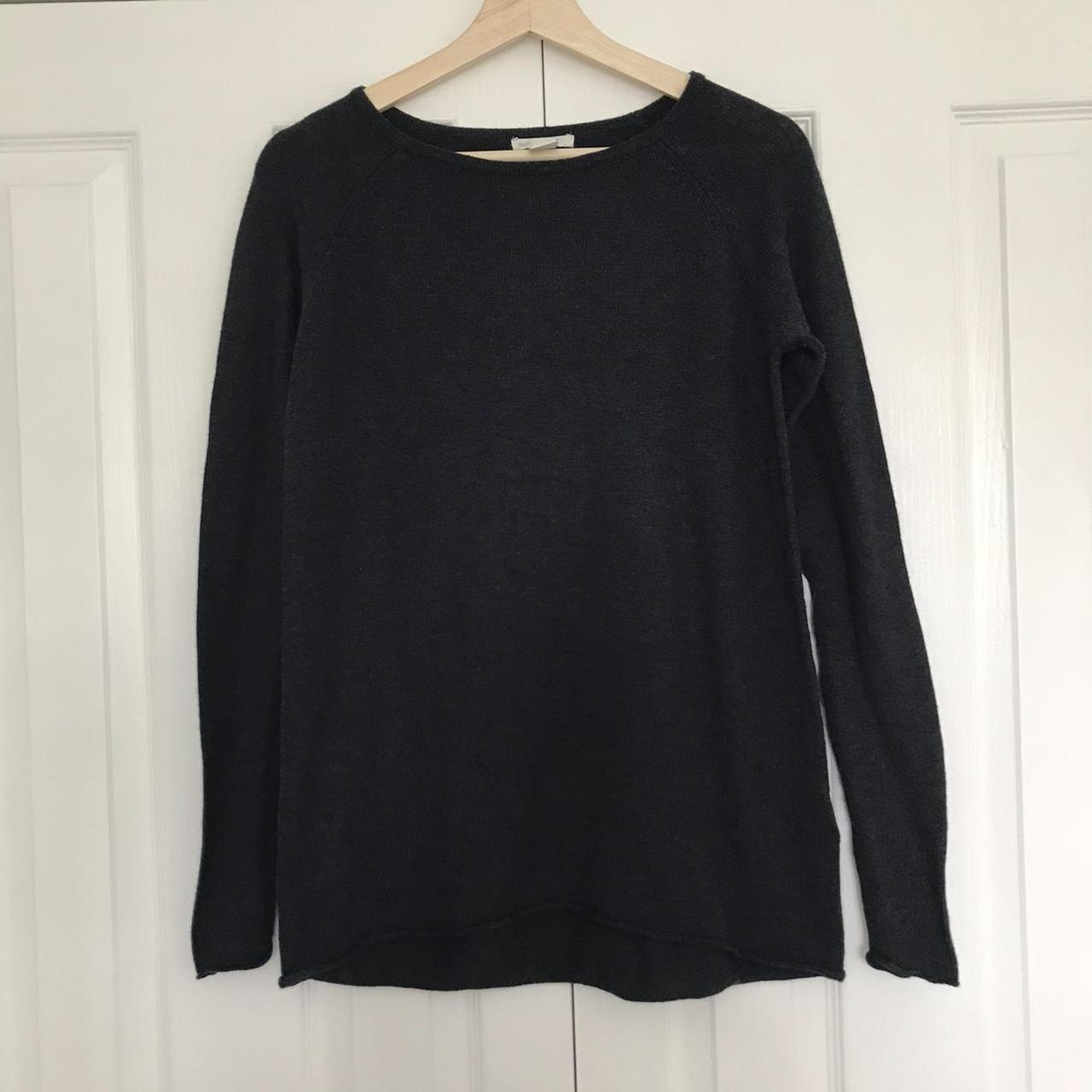 Charcoal knitted jumper •woman’s size S •from a... - Depop