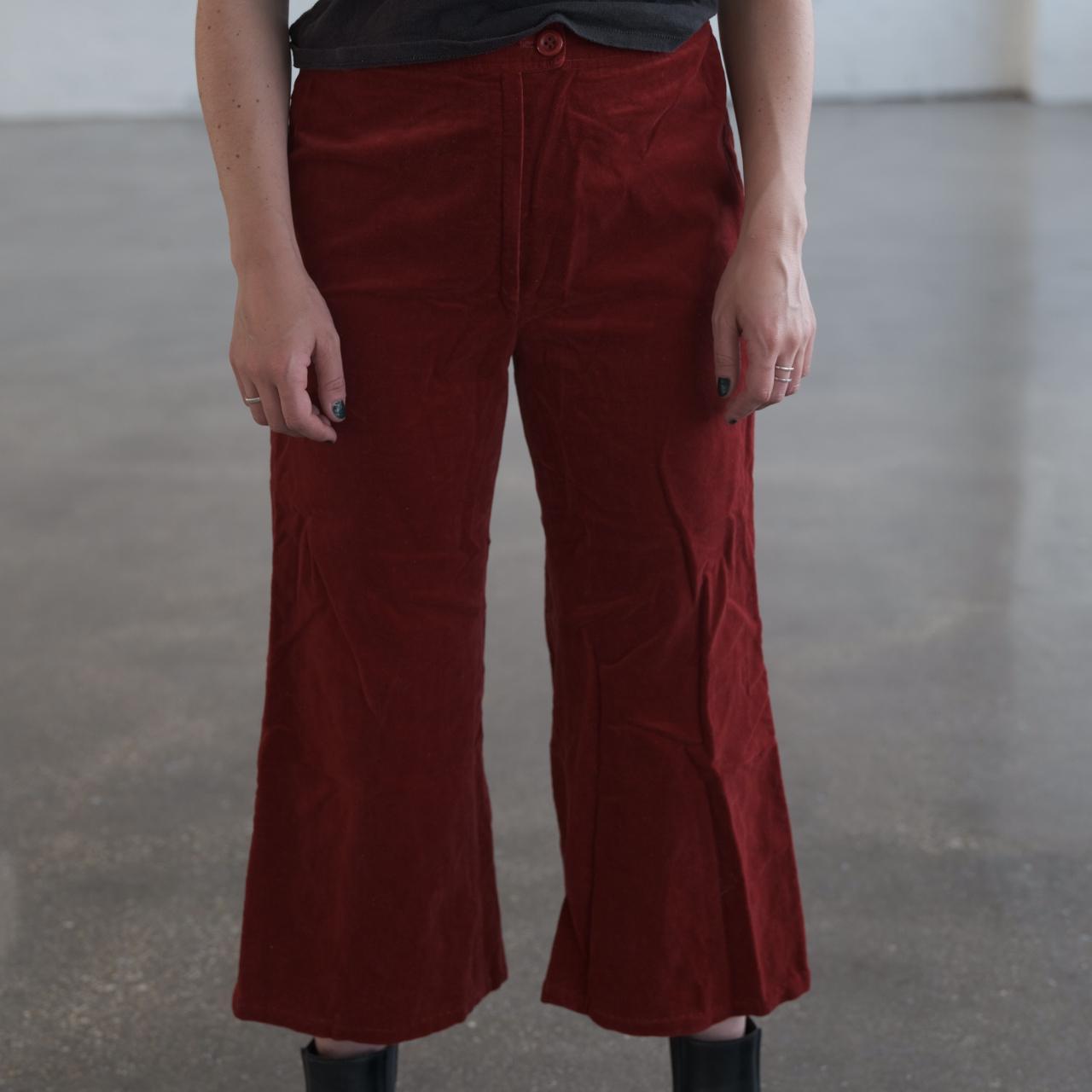 Product Image 2 - Retro red velvet pants crop

Size:
