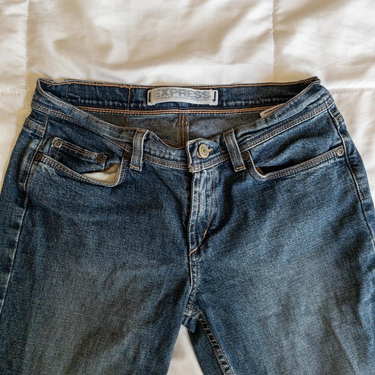 vintage low rise flare jeans - brand is express -... - Depop
