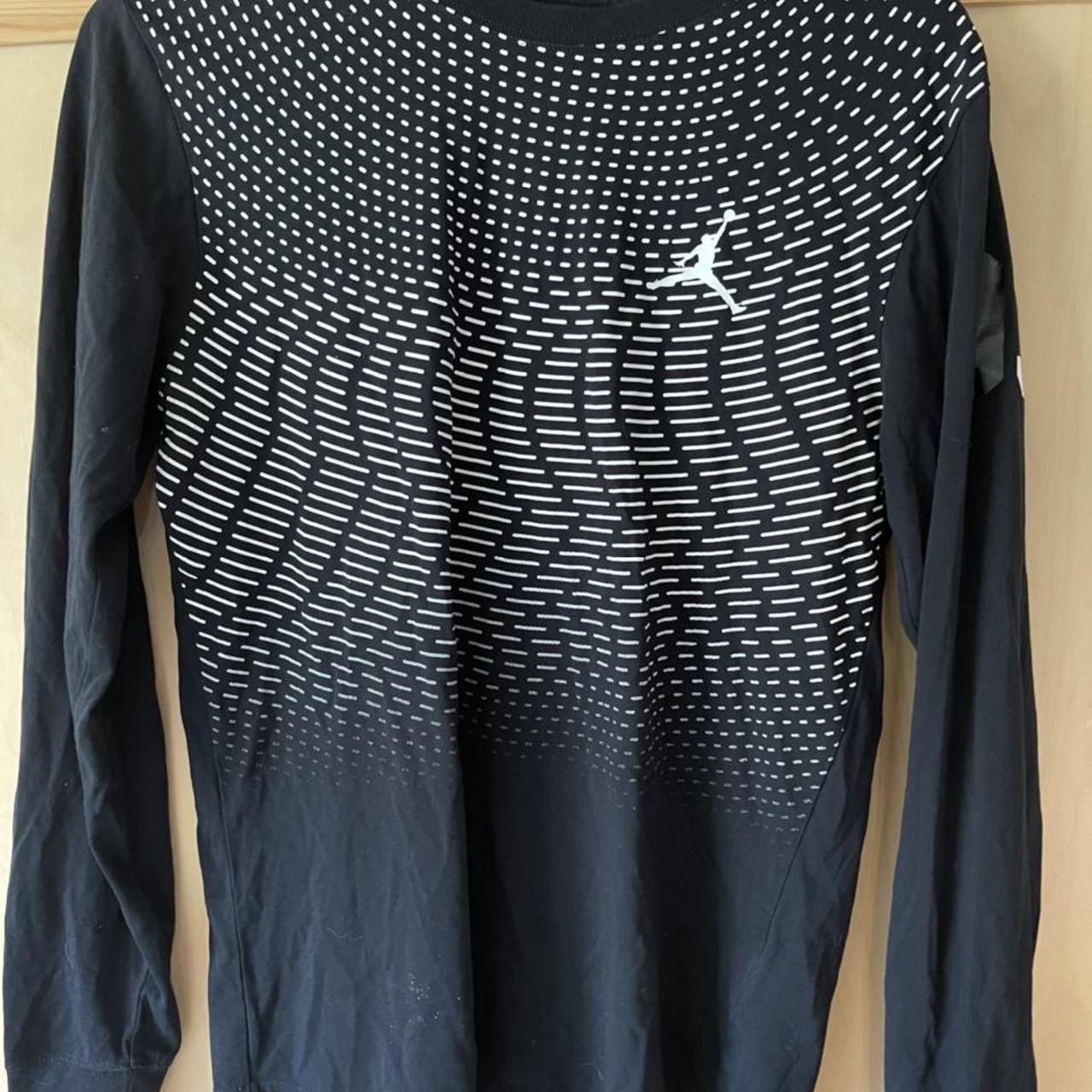 Medium mens Jordan long sleeve black tee good... - Depop