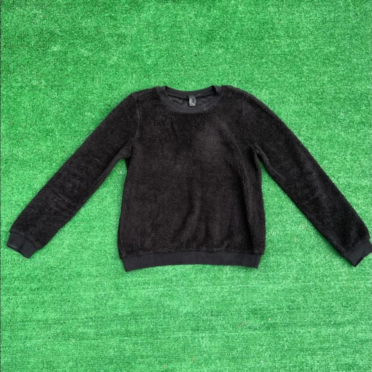 Fuzzy discount black sweatshirt