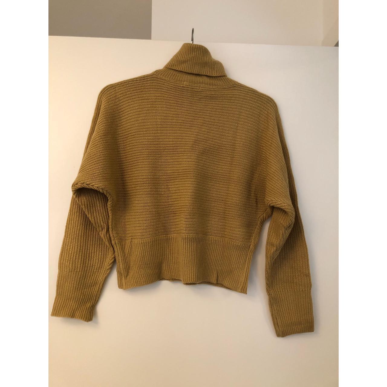 Shein honey coloured knitted roll neck jumper. Never... - Depop