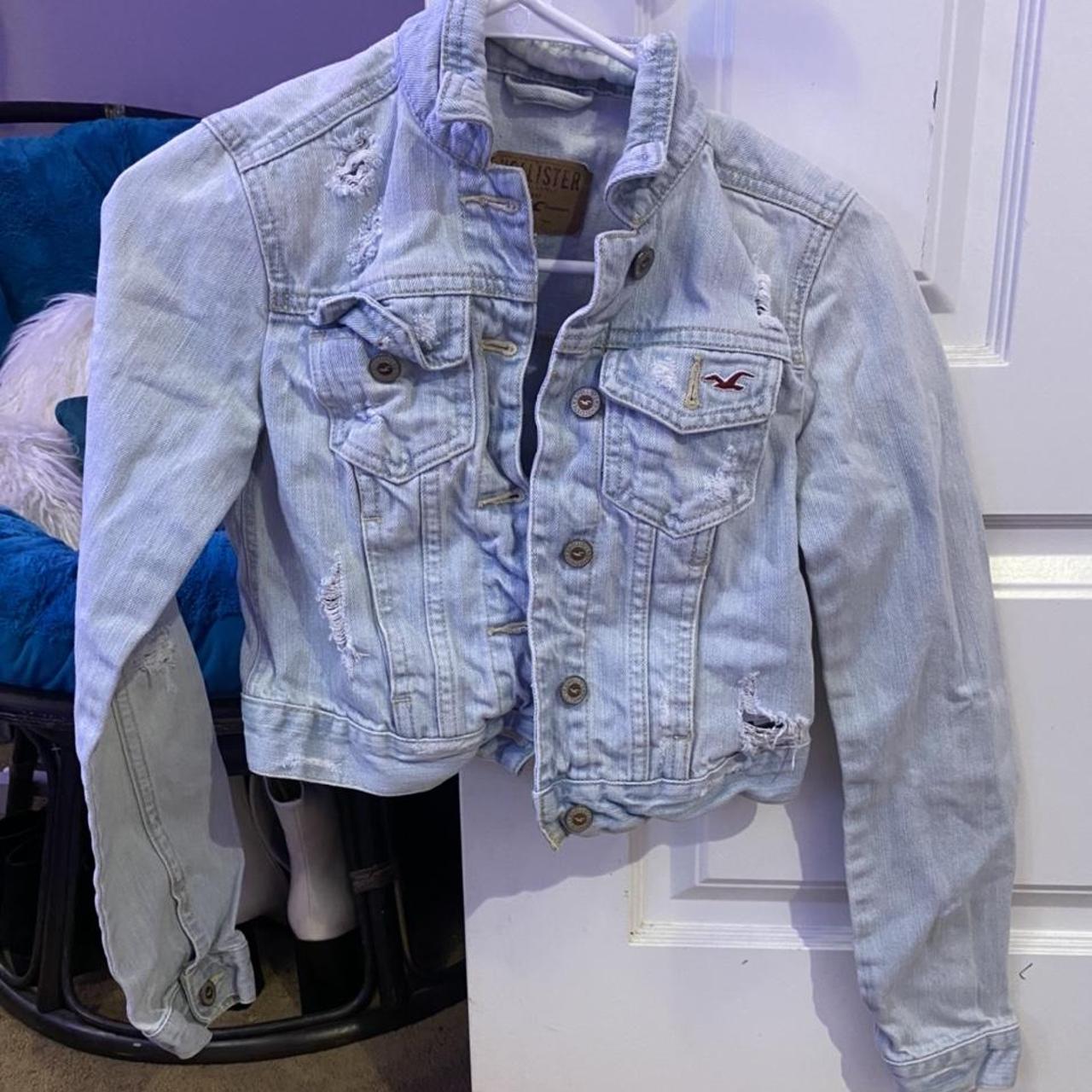 hollister cropped jean jacket