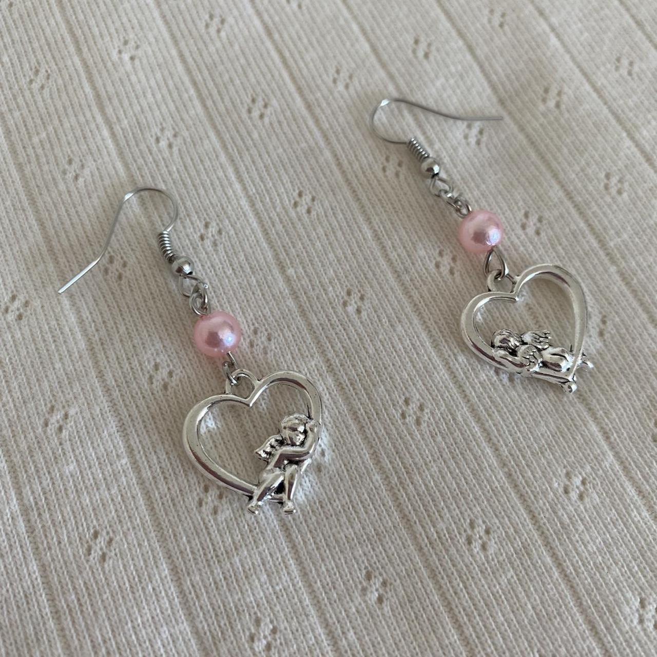 “cherub” coquette earrings ˚ ༘♡ ⋆｡˚ ☄︎. *.... - Depop