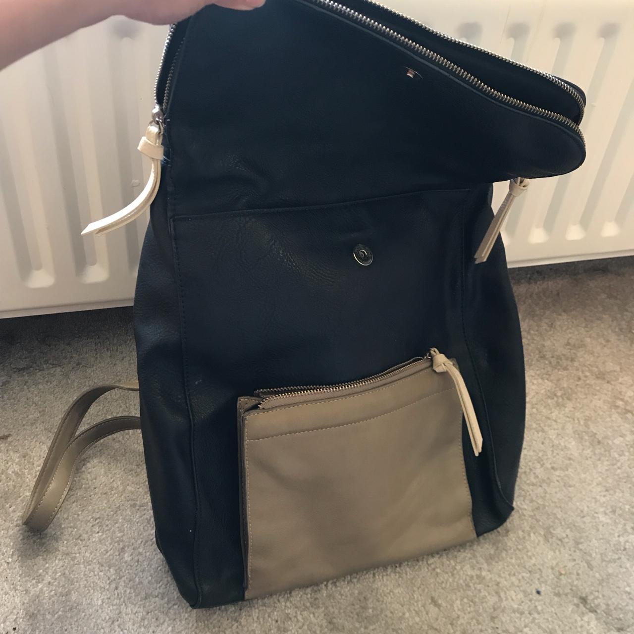 Navy Accessorize leather backpack Depop