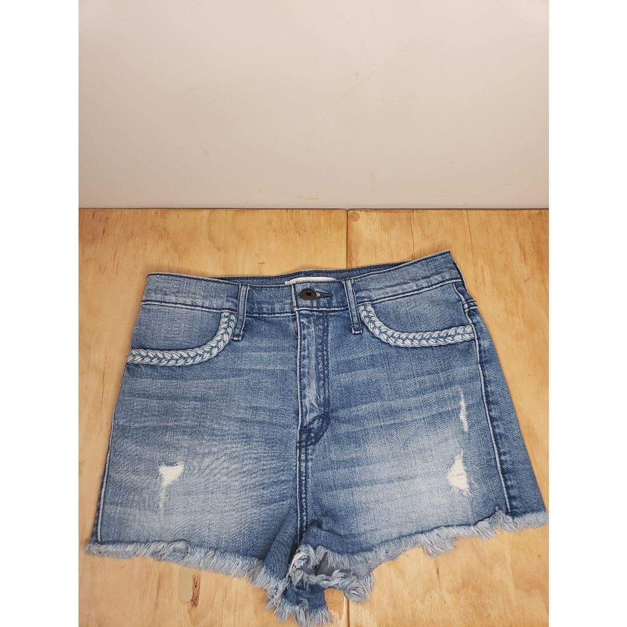 These Distressed Abercrombie Kids Jean Shorts Are - Depop