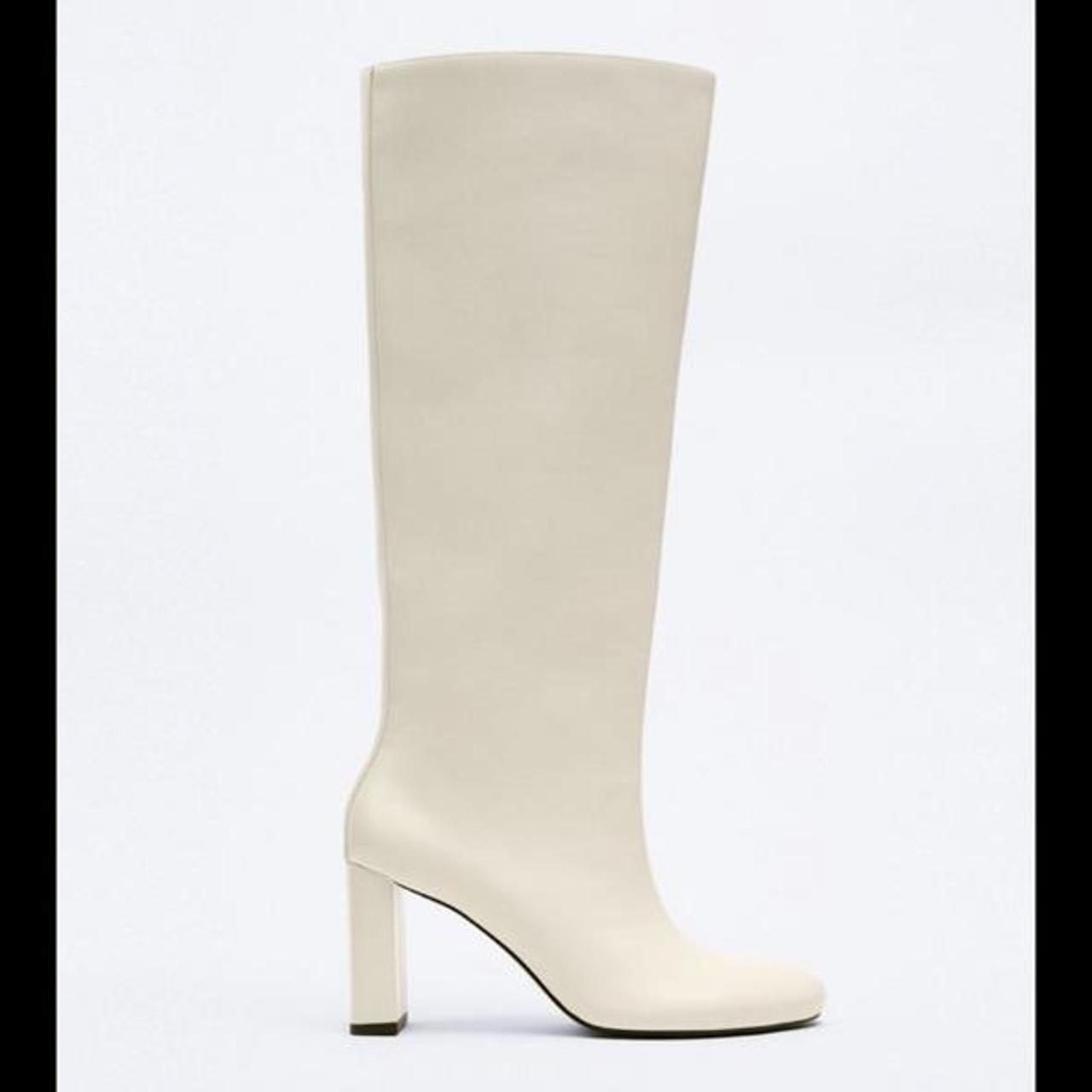 zara cream suede boots