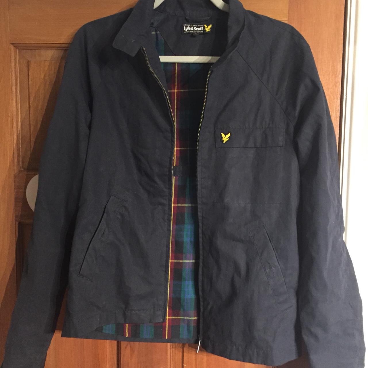 lyle and scott tartan harrington jacket