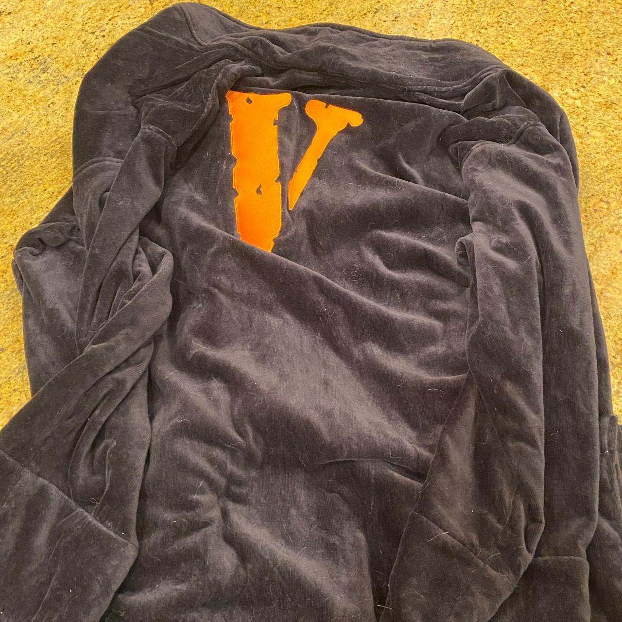 Vlone Men's Black and Orange Robe Depop