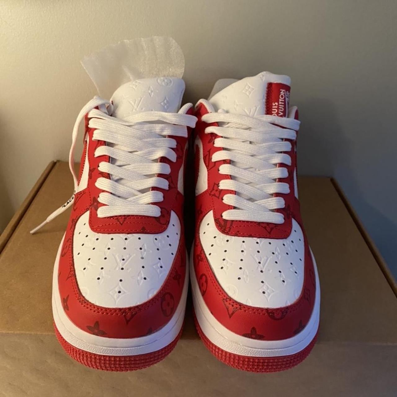 white air force 1 with red bottoms