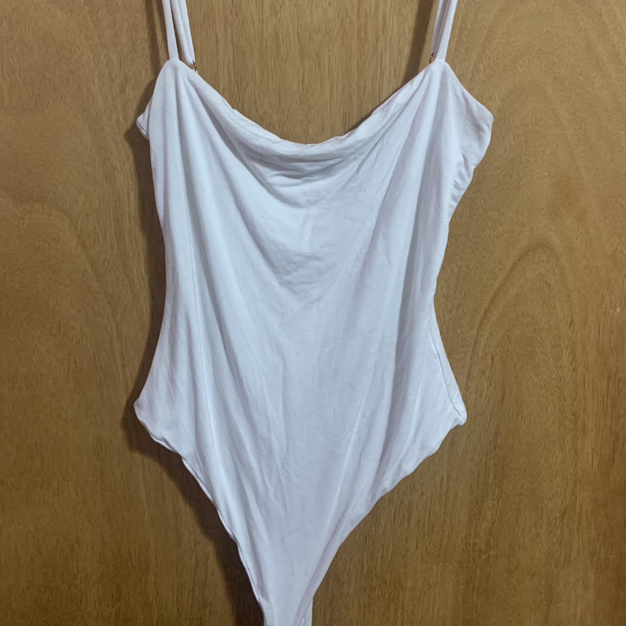 Naked Wardrobe Women S White Bodysuit Depop