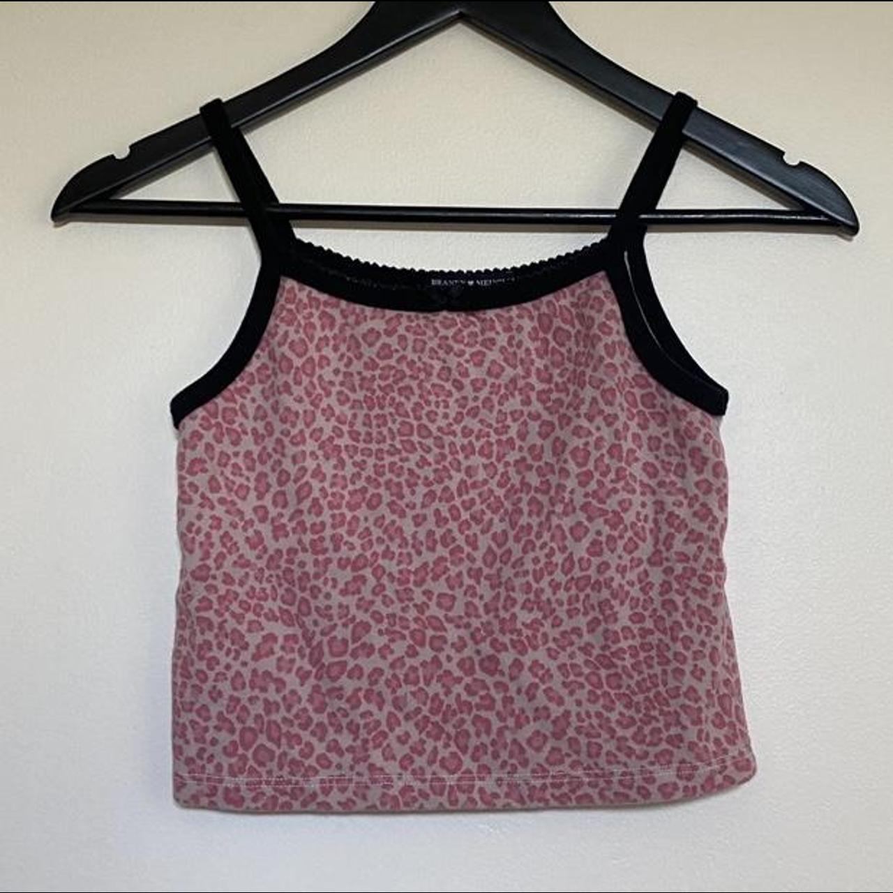 Brandy Melville Pink Cheetah Tank - Depop