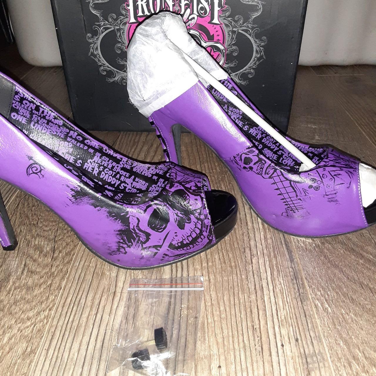 Iron Fist Women's Purple and Black Courts Depop