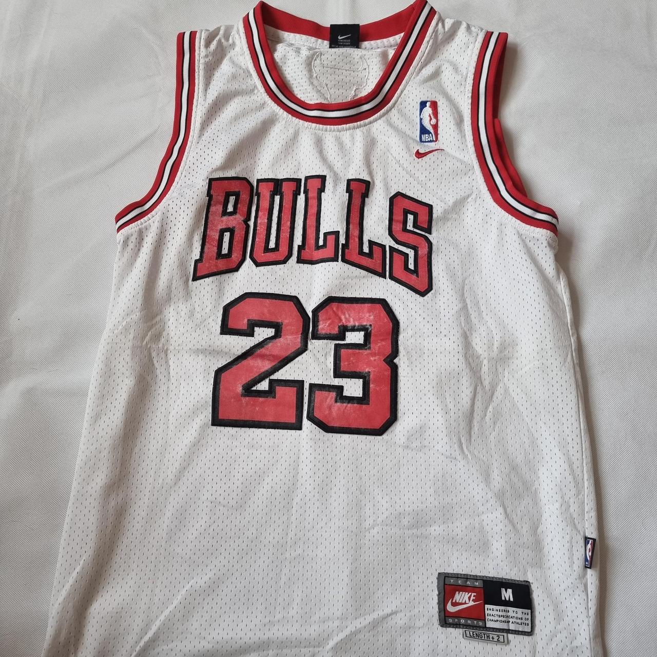 NIKE TEAM 90s Chicago BULLS Jersey White #JORDAN... - Depop