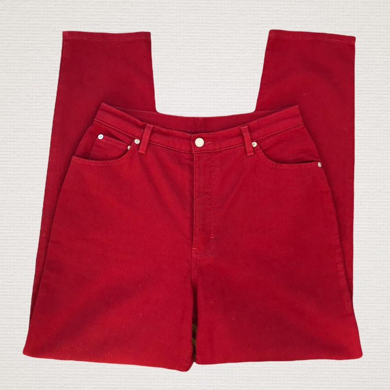 St Michael Women's Red Jeans | Depop