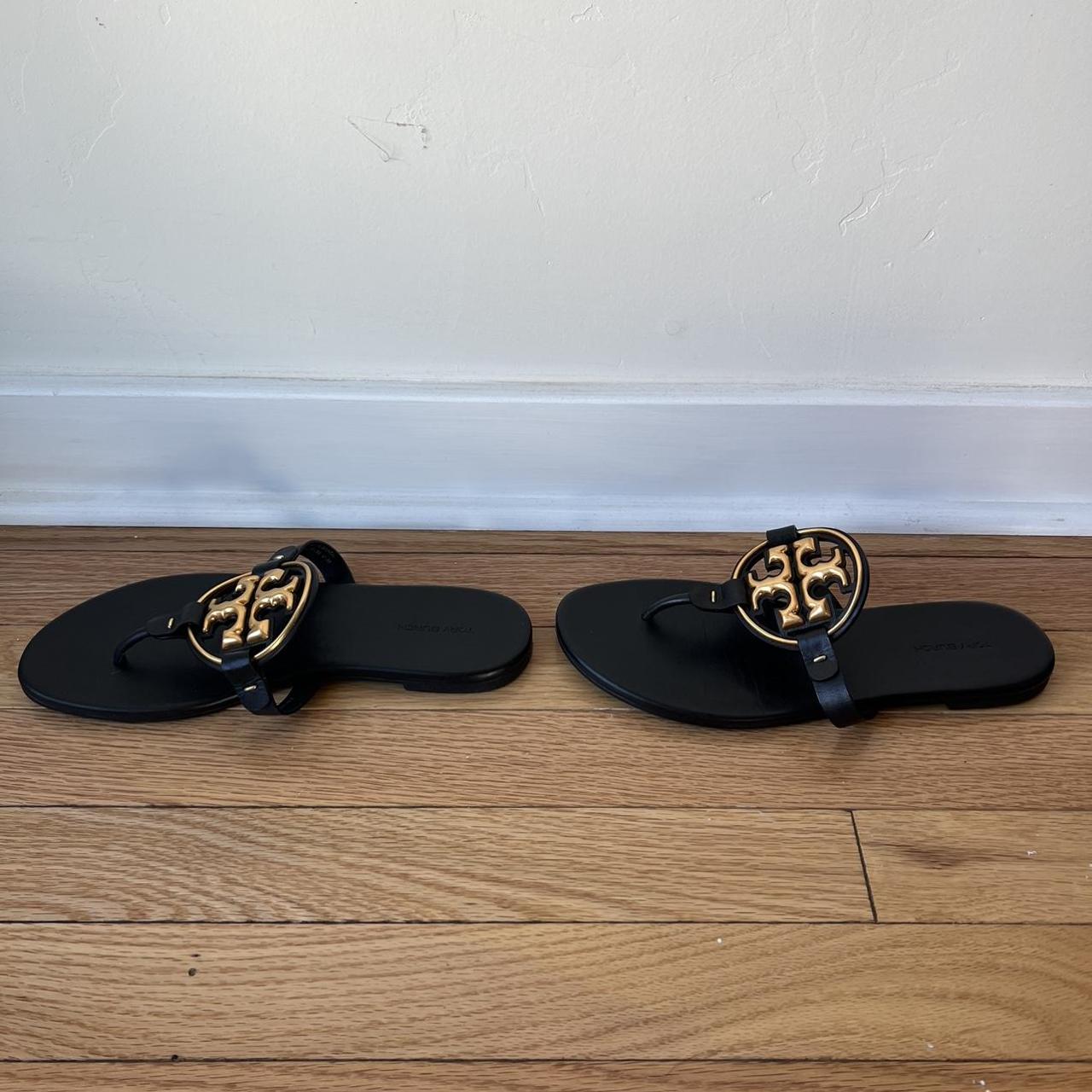 Tory Burch Perfect Black Metal Miller Sandals 8 US at FORZIERI
