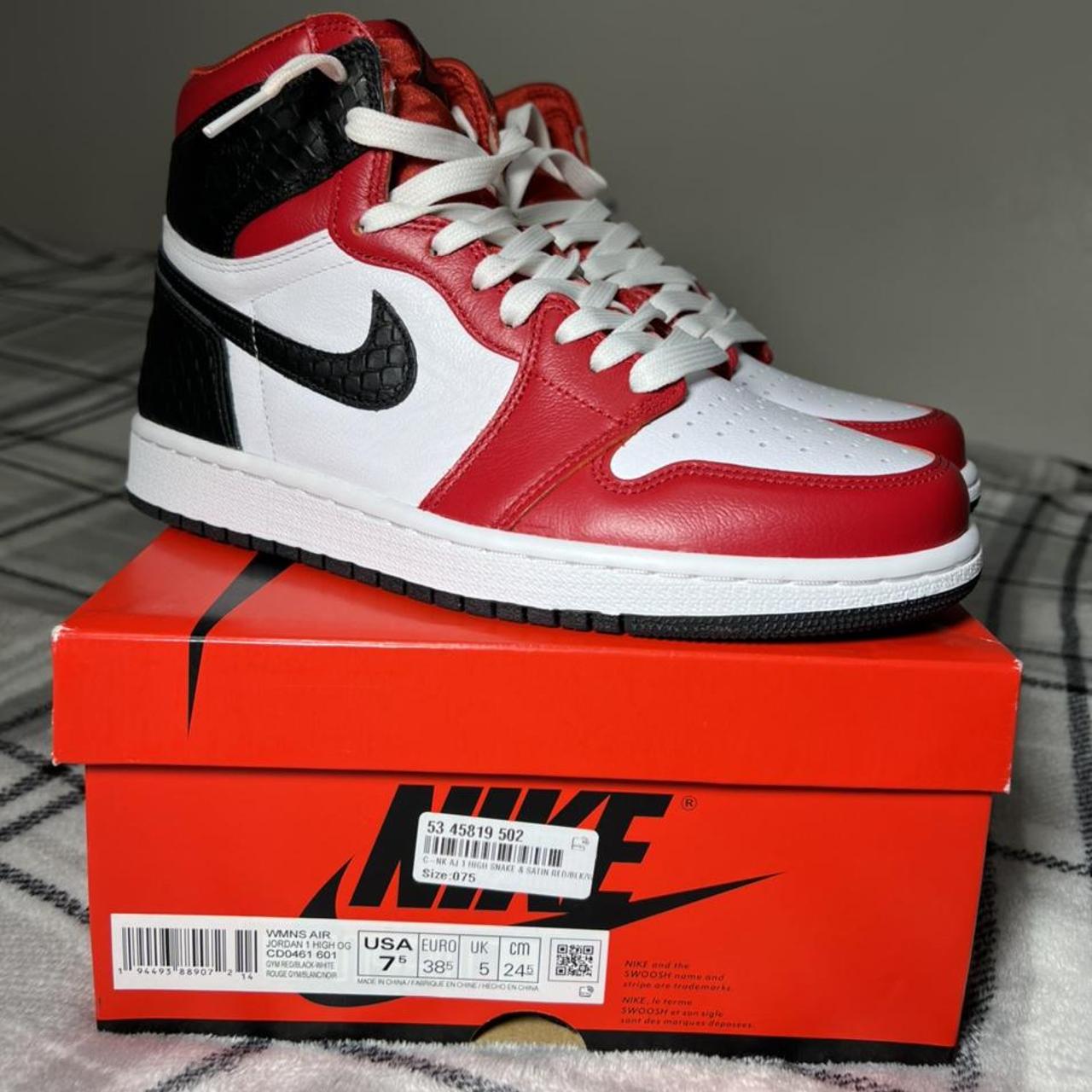 Jordan 1 Retro High Satin Snake Chicago (W) 100%... - Depop