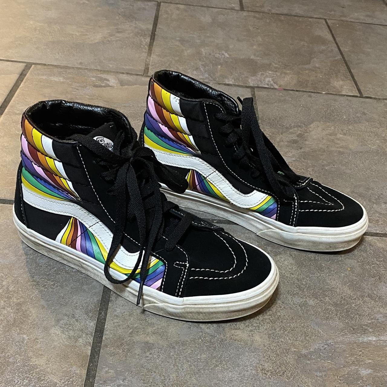 Rainbow vans womens 7.5 hotsell