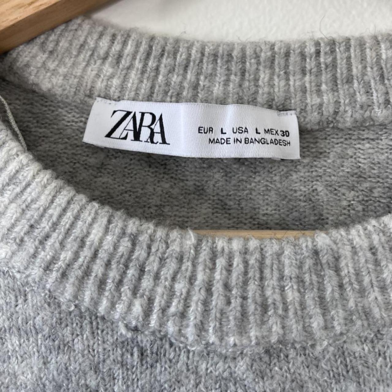 Zara Women's Grey Jumper | Depop