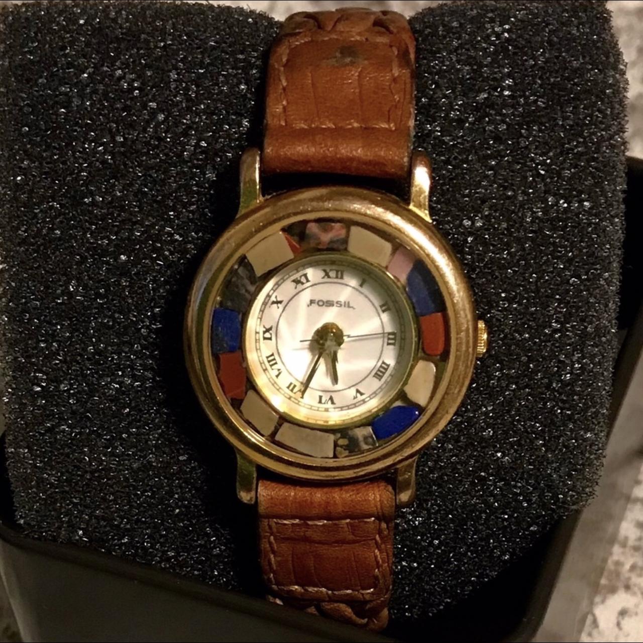 1990's Fossil Convex watch PC-9230 Multi colored | Depop