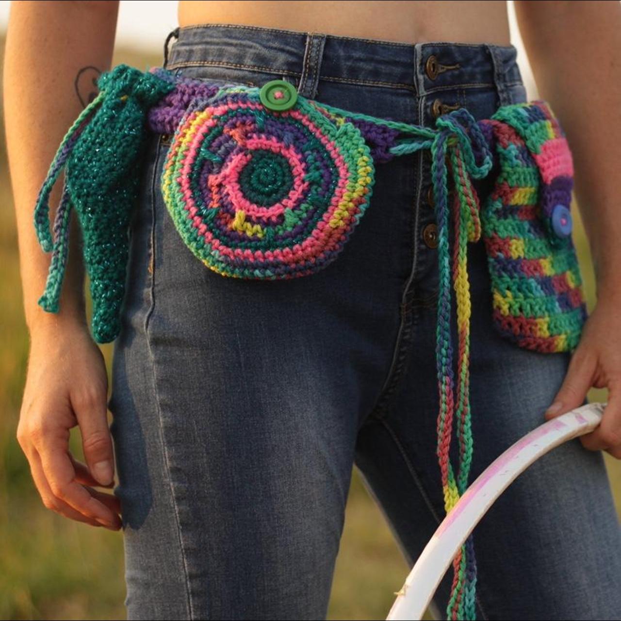 Crochet Belt ,Pocket Belt , buy Utility belt