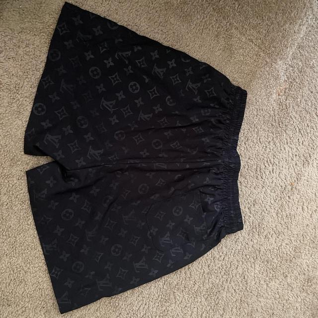 New Medium Louis Vuitton swim shorts black - Depop