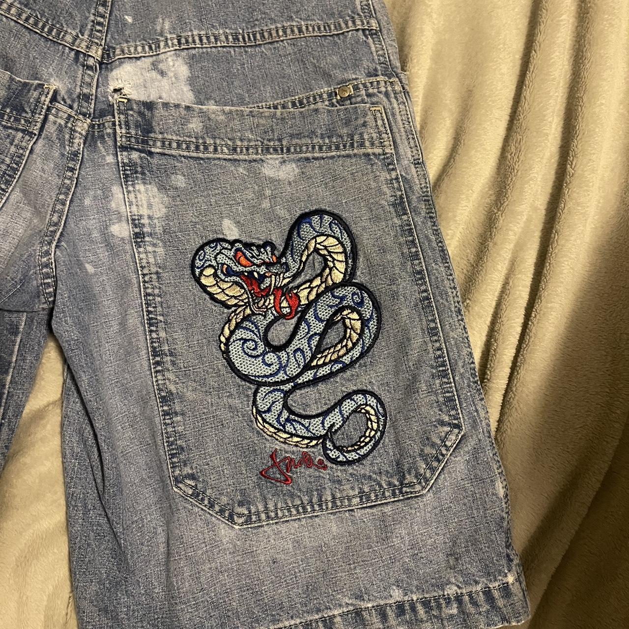 Jnco jorts Sick asf snake design Very long and... - Depop