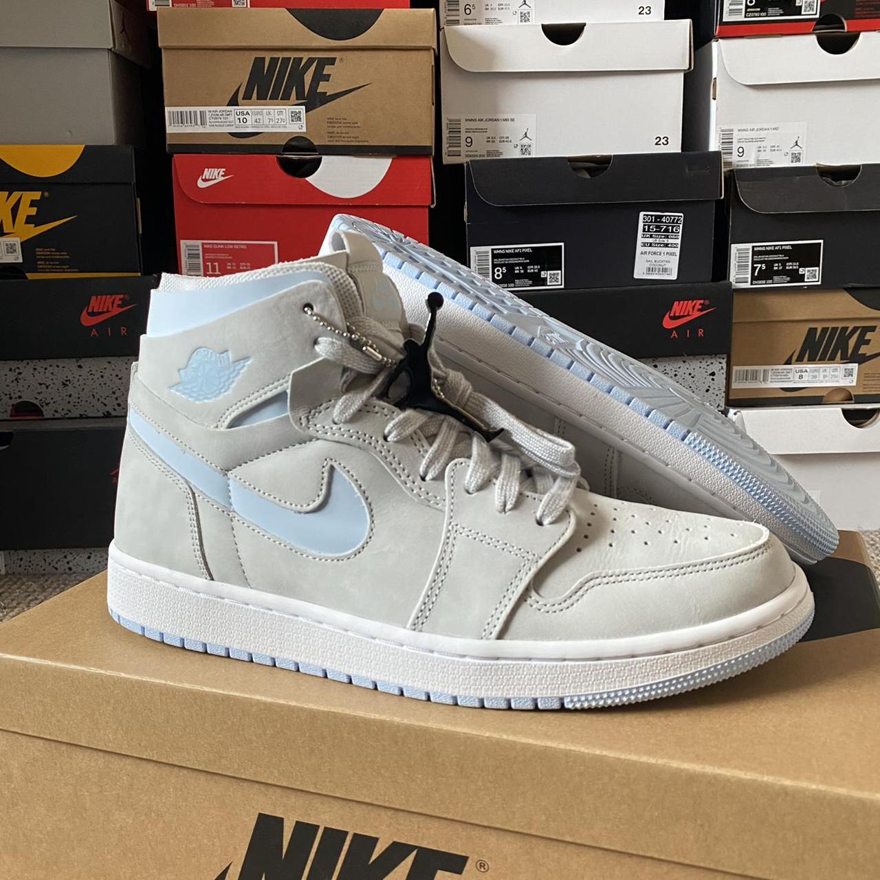 Nike Air Jordan 1 Zoom Comfort Grey Blue... Depop